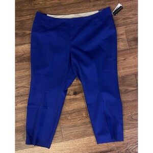 Investments Park Ave Fit Secret Support Ankle Pants 24W Blue NWT